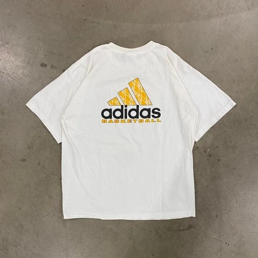 Vintage‎ Adidas Basketball 90s 3 Stripes T-Shirt Size L